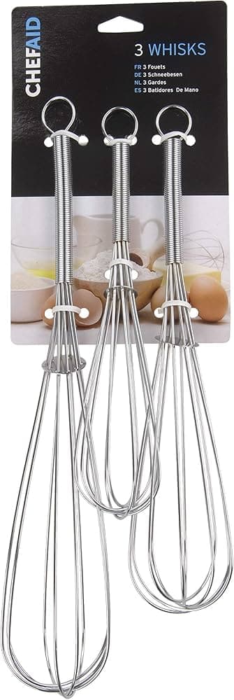 Chef Aid 3 Whisks 20.5Cm 22.9Cm 25.5Cm