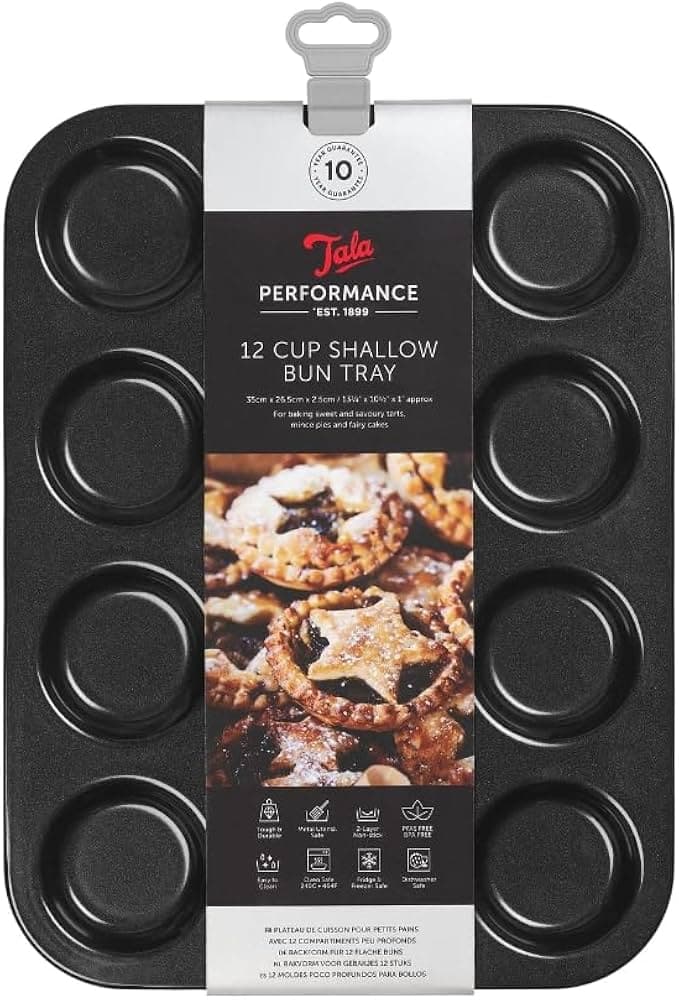 Tala Performance 12 Cup shallow bun tin