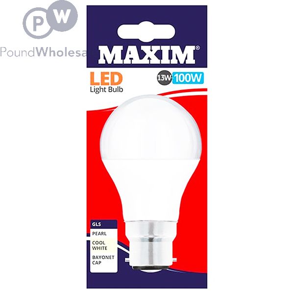 STATUS Maxim Day Light 16w = 100w  Bc Gls Pearl Led Bulb A70 10pack image