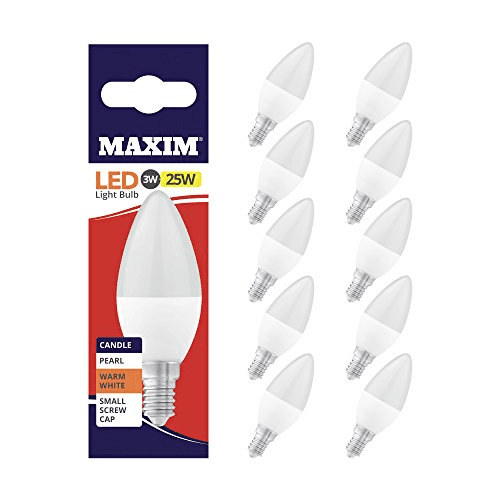 STATUS Maxim Day Light 3w = 25w  Bc Gls Candle Led Bulb C35 10pack