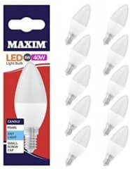 Maxim Day Light 6w = 40w  Ses Candle Pearl  Led Bulb 10pack