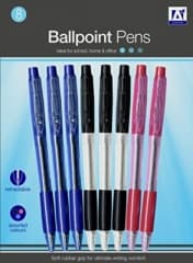 STAT,8 BALLPOINT PENS & GRIP
