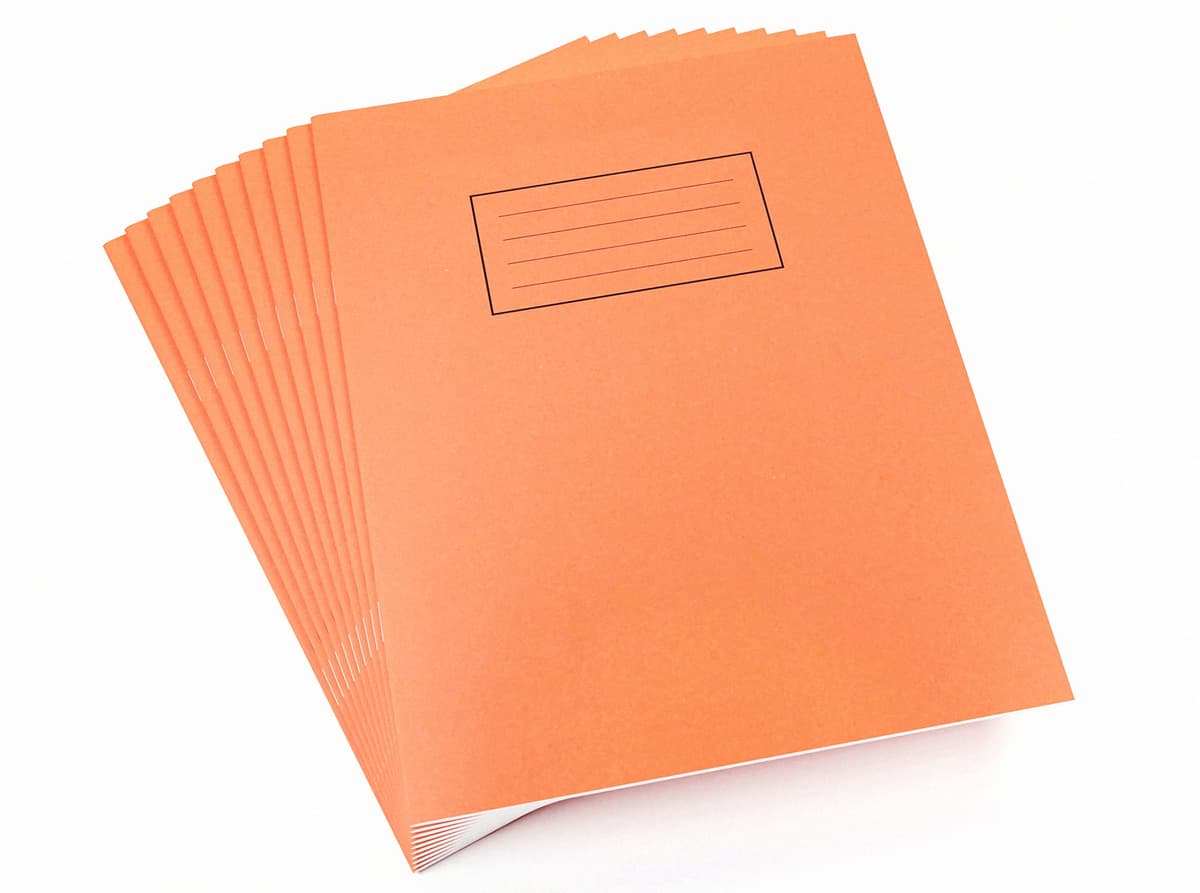 Silvine A5 Exercise Book 40 LVS Orange (EX105) - With 7mm Square