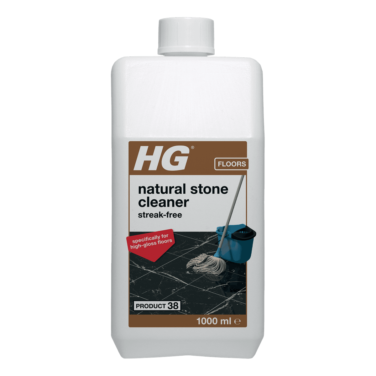 HG Natural Stone Polished Tile Cleaner 1 Ltr