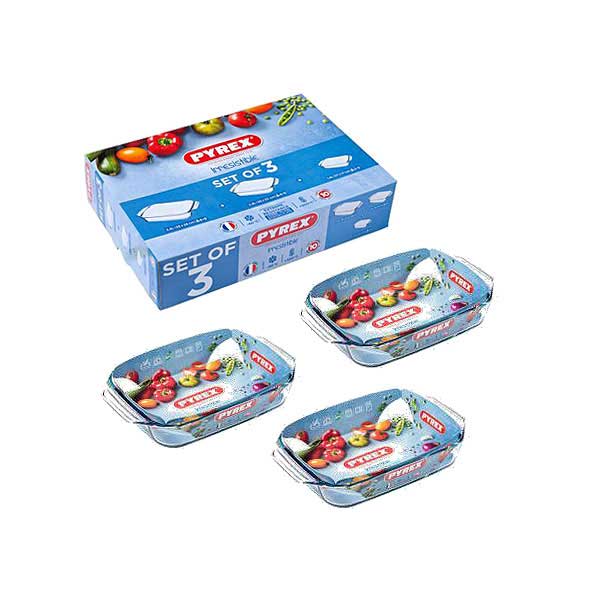 Pyrex 3 piece Optimum rectangular roaster set image