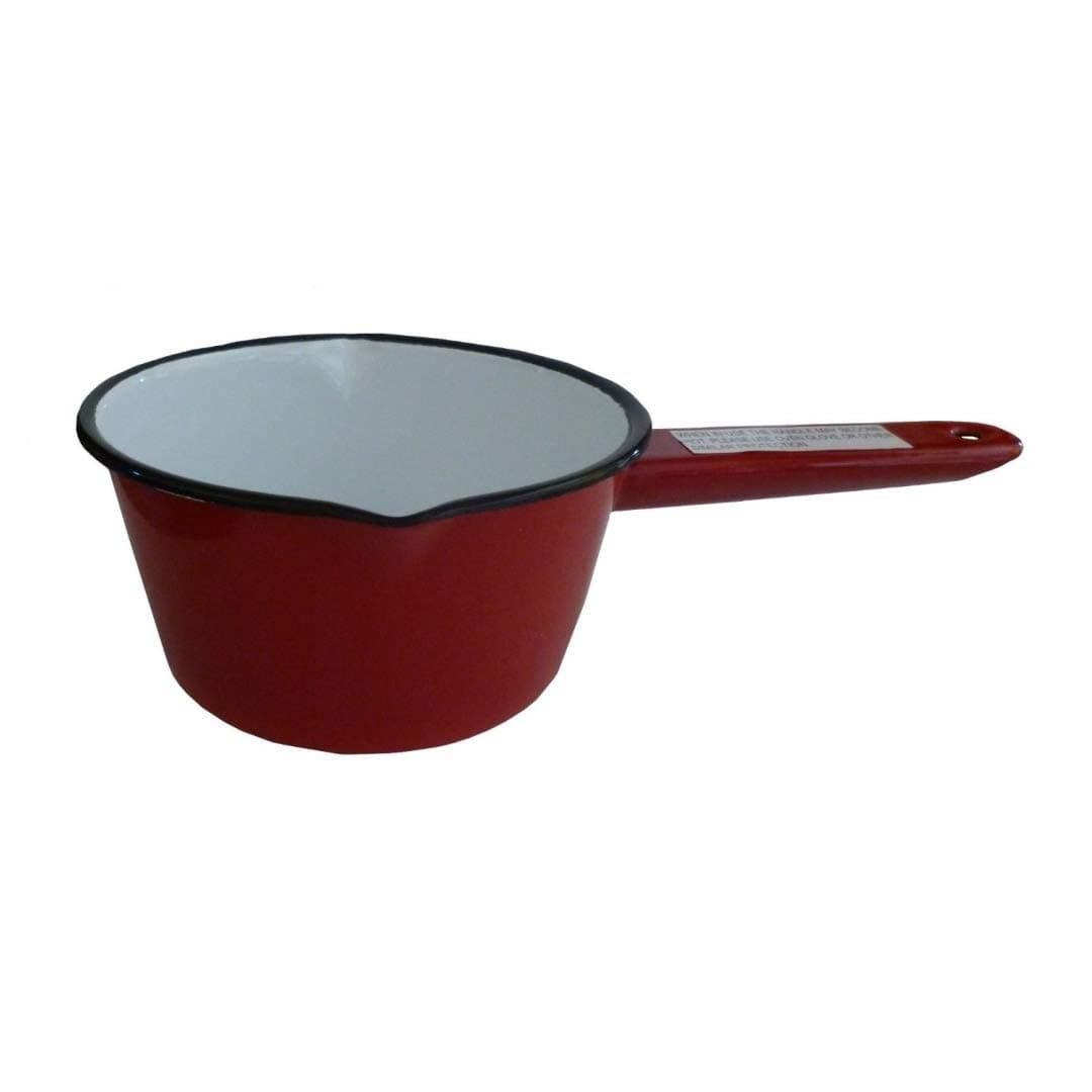 Falcon Enamel 14cm Milk Pan - Red
