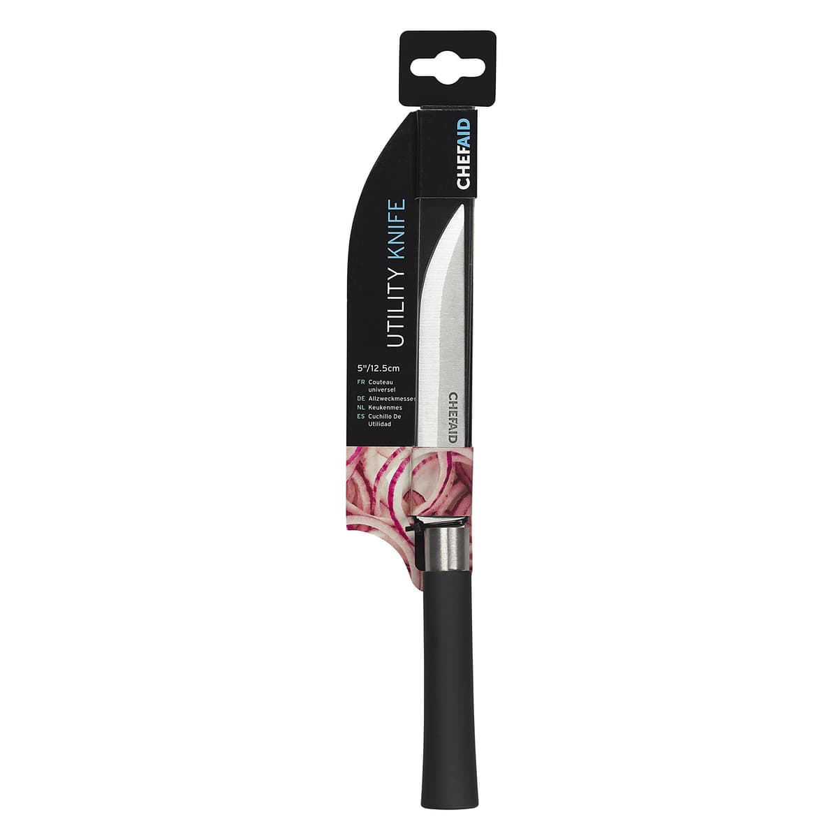 Chef aid 5 inch utility knife with soft grip handle