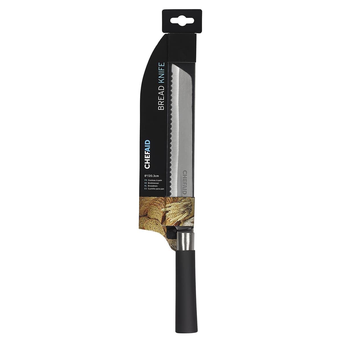 Chef Aid 8 Inch bread Knife with soft grip handle