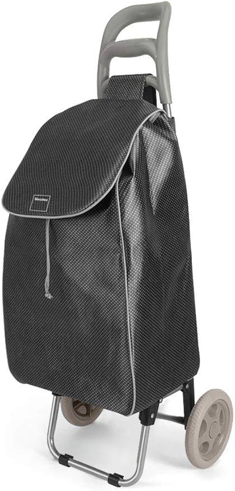 Metaltex Aster Shopping Trolley - Black Dots - 45 L image