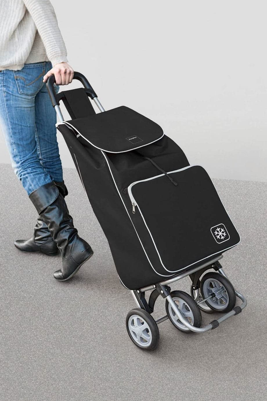 Metaltex Aloe Shopping Trolley 4 wheel - Black - 48 L 