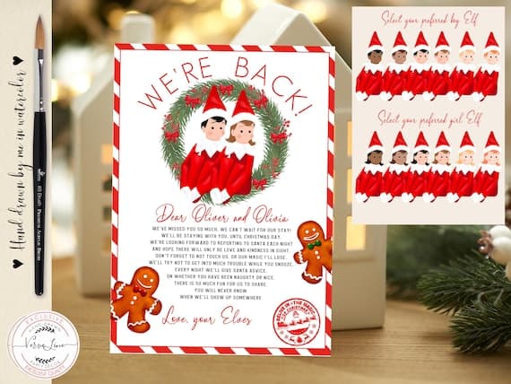 Kandy Toys Christmas Elf Letter To Santa & Wish Jar - Colour Card