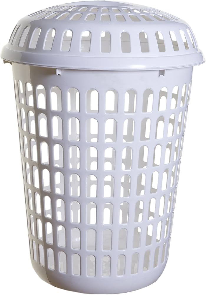 Whitefurze Round Laundry Bin Lid Base Wh 2 Cases image