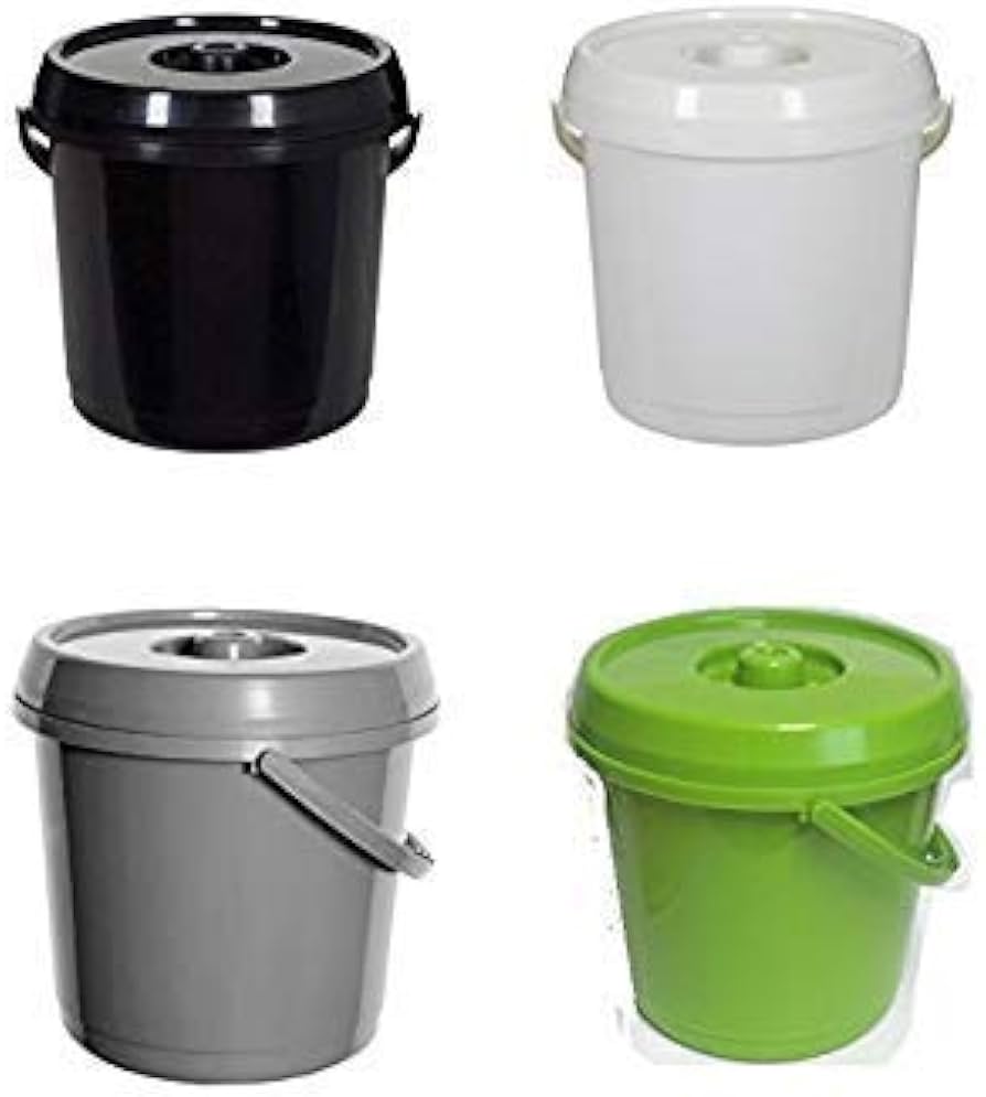 Whitefurze 14 Litre Bucket+ Lid - Cream image