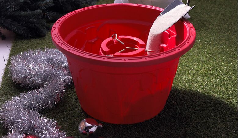 Whitefurze 42cm Christmas Tree Tub - Red image