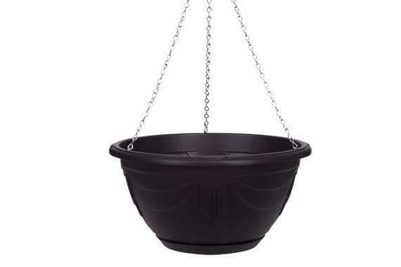 Whitefurze 32cm Venetian Hang Bskt Black