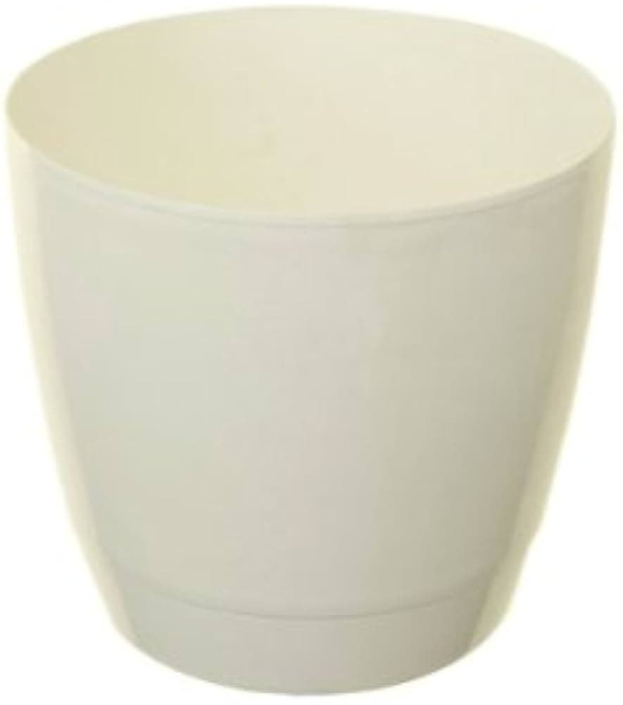 Whitefurze 18cm Round Indoor Pot Cover White