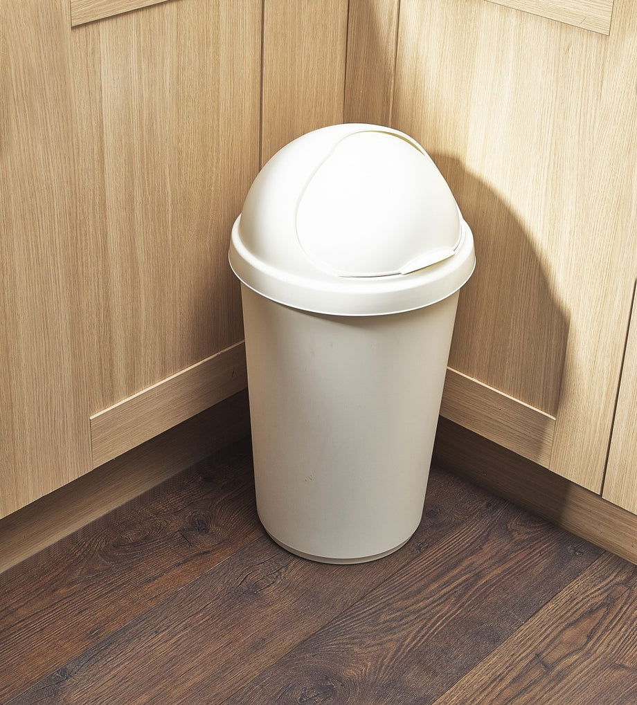 Whitefurze 50l Bullet Bin And Lids Cream 2 Cases image