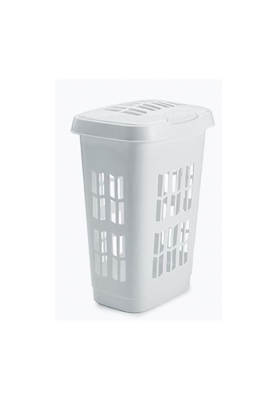 Whitefurze Rectangular Laundry Bin Lid White image
