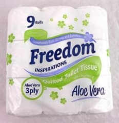 Freedom Inspiration 2 Ply Soft Aloe Toilet Paper 4pk x10