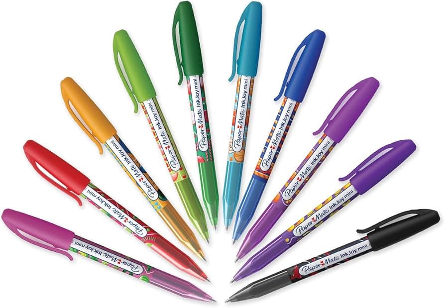 PaperMate InkJoy Mini 100 RT 1.0 mm Medium Nib Retractable Ball Pen - Assorted Fun Colours - Pack of 10+2
