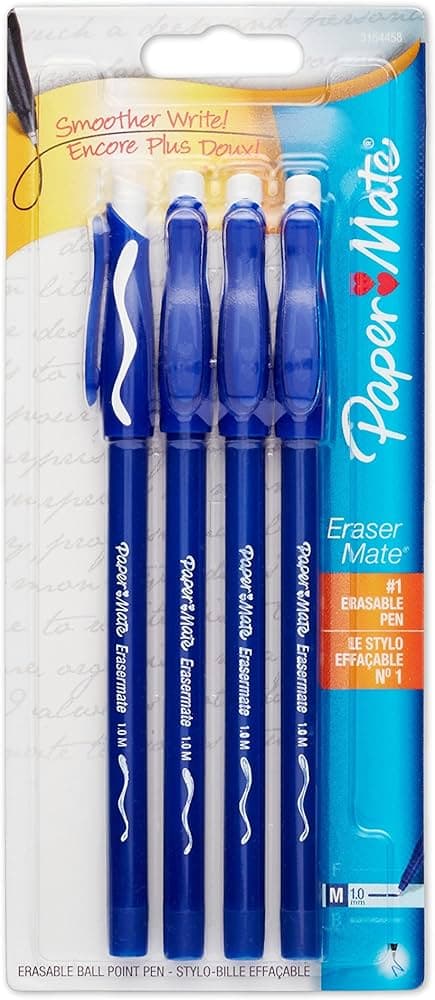 PaperMate Erasable Gel Pen Medium - Blue - Pack of 2
