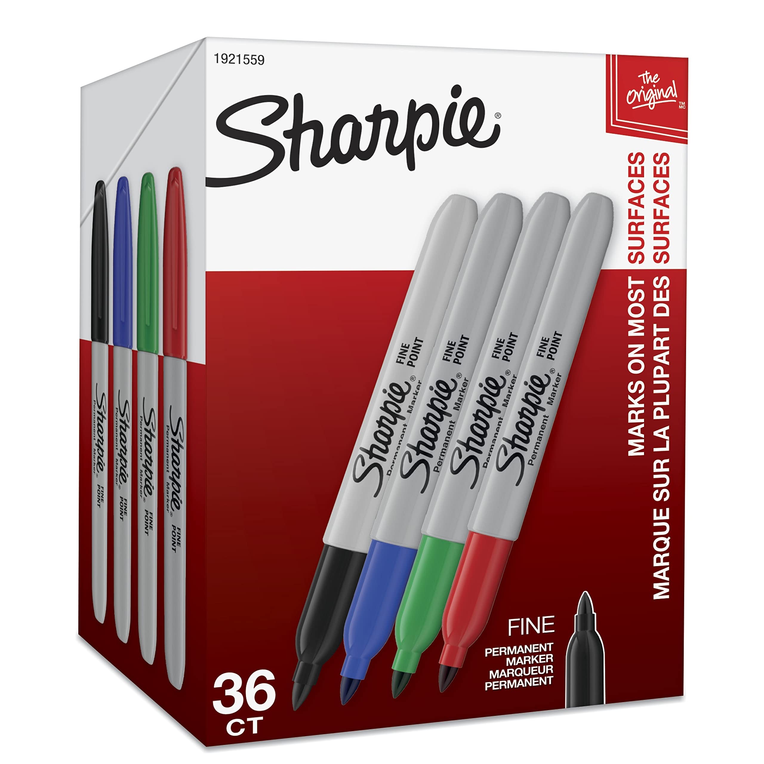 Sharpie Fine Point Permanent Marker - Assorted Colours - Tub of 36 image