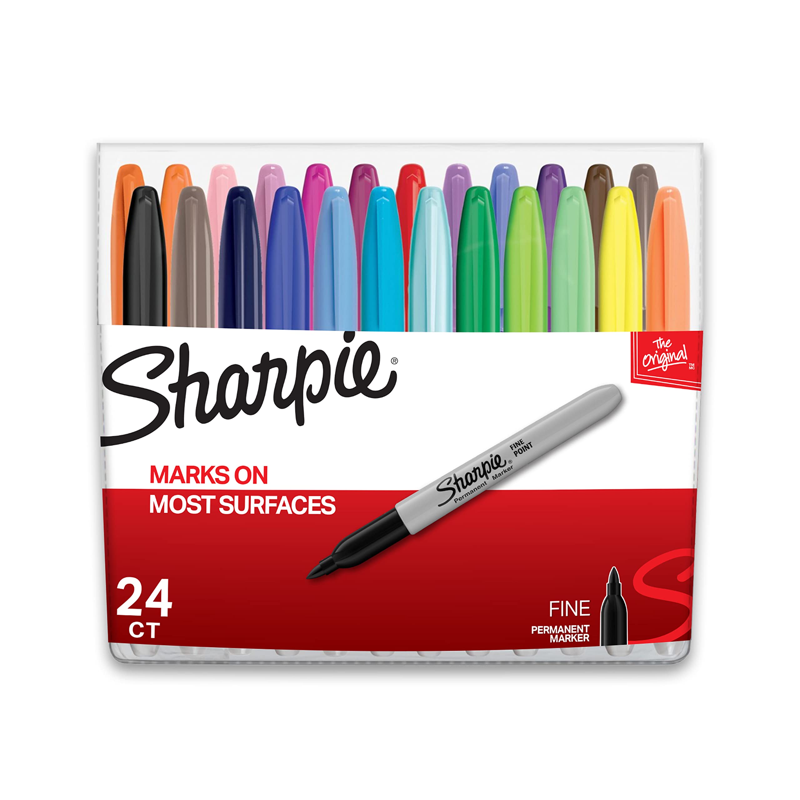 Sharpie Fine Permanent Marker - Assorted Fun Colours - Pack of 24 image