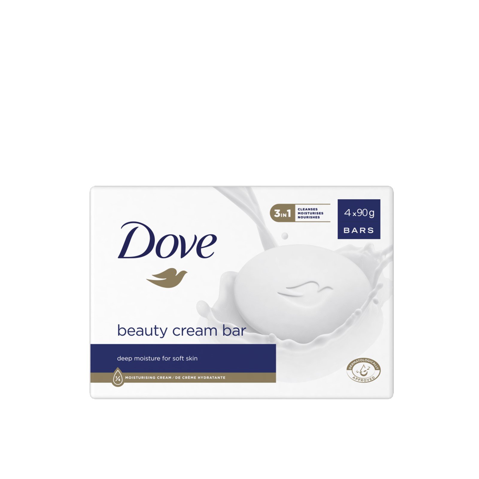 Dove Moist Cream Bar 4x90gm image