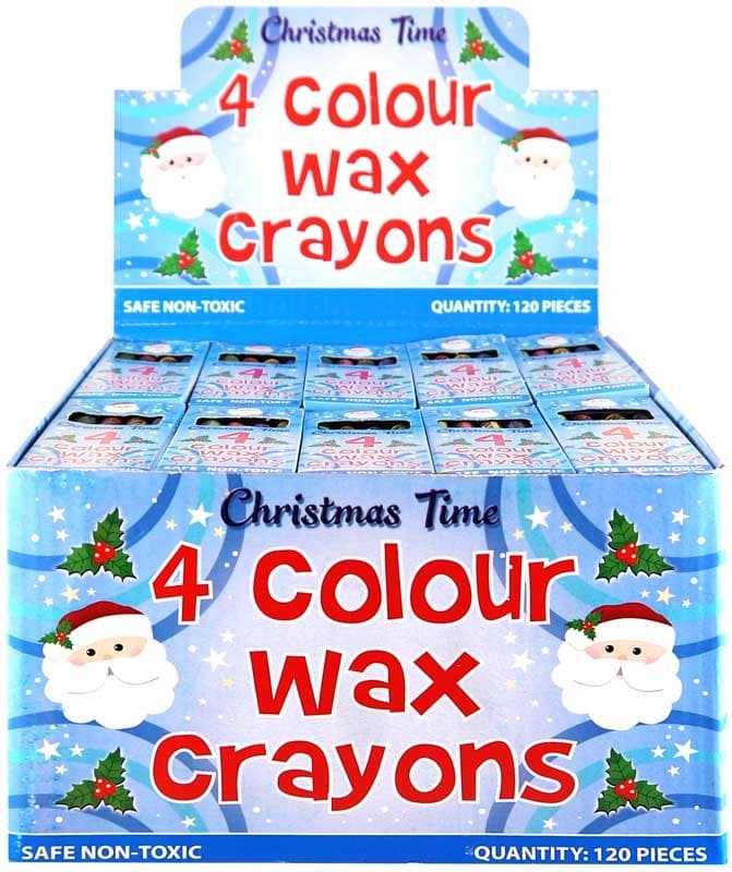CRAYON WAX 4 PC BOX CHRISTMAS