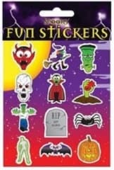 STICKERS HALLOWEEN 10CM X 11.5CM 12PCS/CARD