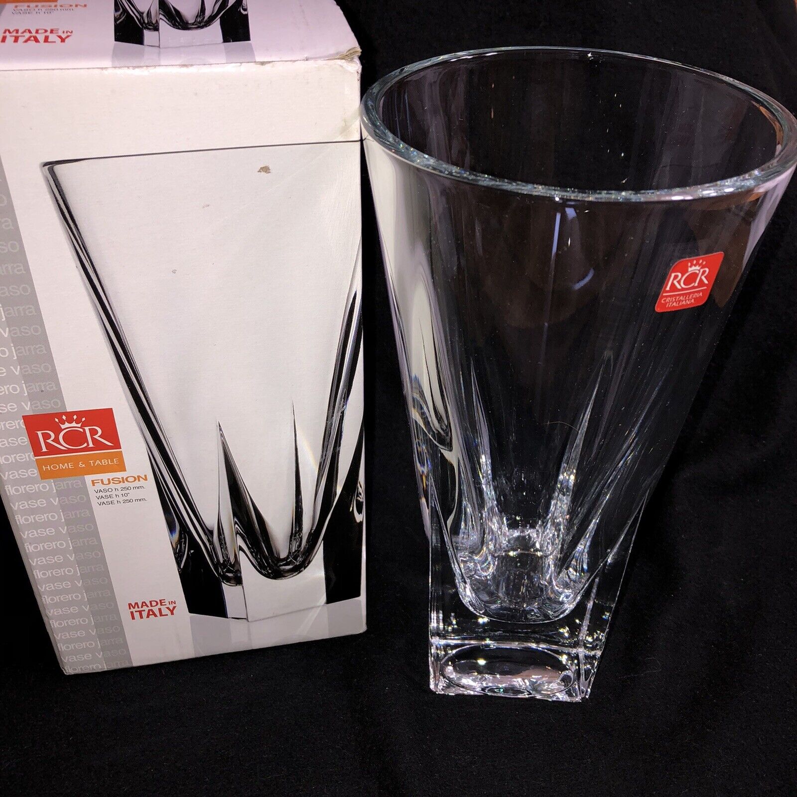 RCR CRYSTAL FUSION VASE 10 INCH image