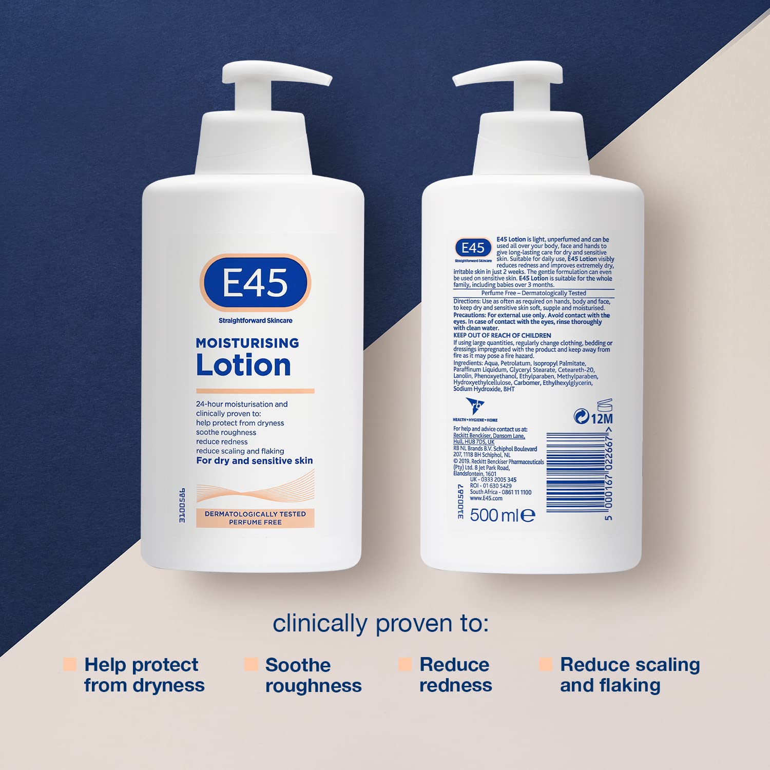 E45 500ML MOISTURISING LOTION PUMP image