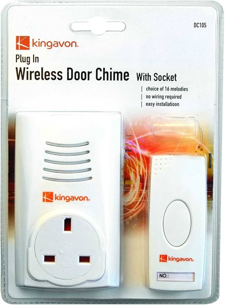 Kingavon Plug In Wireless Door Chime With Socket