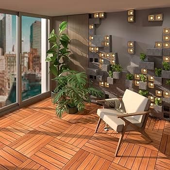 Blackspur 9pc Wooden Floor Tiles