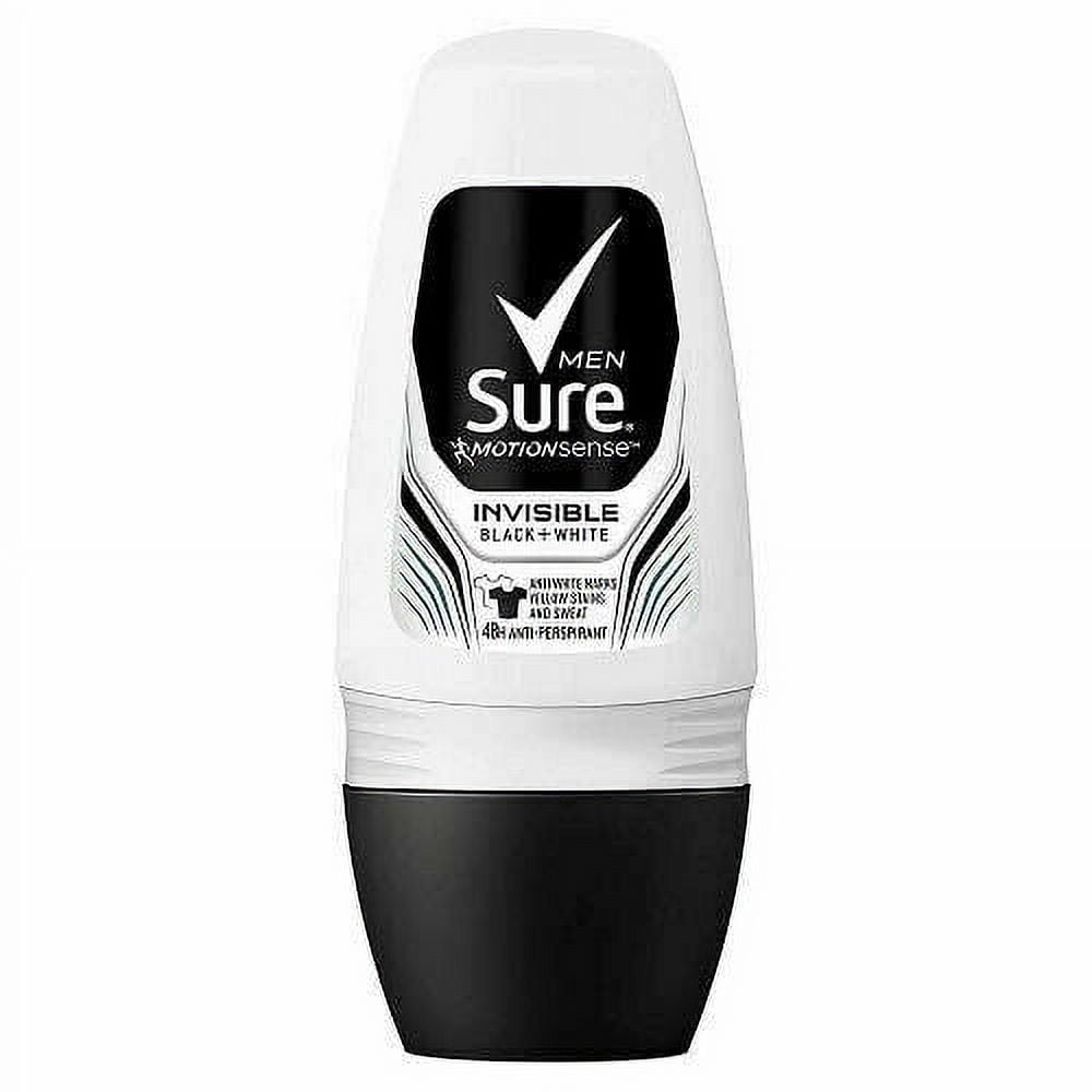 Sure Roll On 50ml Mens Invisible Black & White image