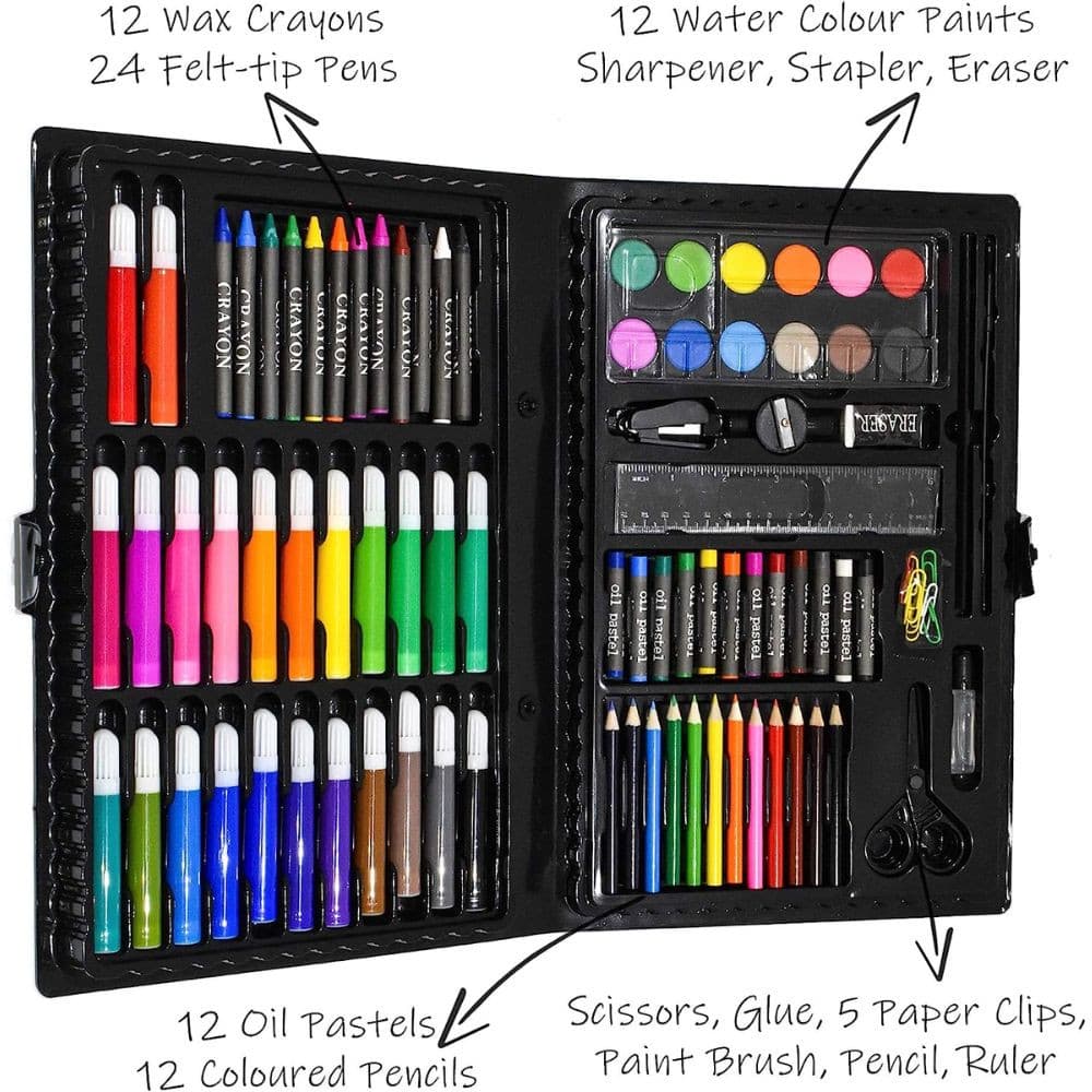Kandy Toys 86pc Art Set In Colour Case
