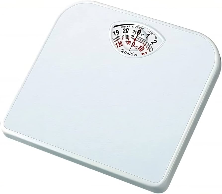 Terrallion  130kg Compact White Mechanical Bathroom Scale Zoom Dial 
 T101 image