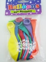SE  Age 60 Lux Printed Satin Balloon