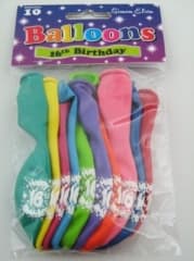 SE  Age 16 Printed Balloons