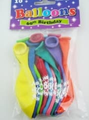 SE  Age 60 Printed Balloons
