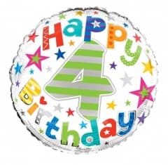SE  Age 4 Unisex Foil Balloons