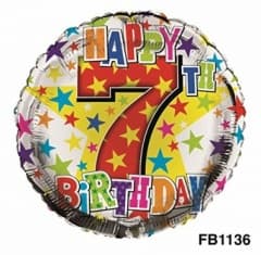 SE  Age 7 Unisex Foil Balloons