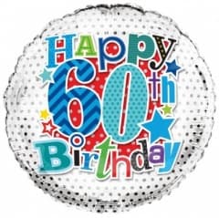 SE  60th Birthday Male Foil Balloons