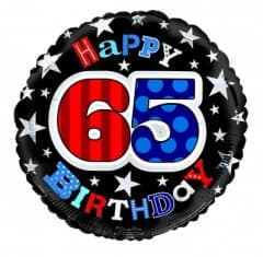 SE  65th Birthday Male Foil Balloons