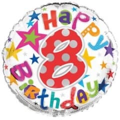 SE  Age 8 Unisex Foil Balloons