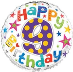 SE  Age 9 Unisex Foil Balloons