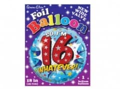 SE  Age 16 Unisex Foil Balloons