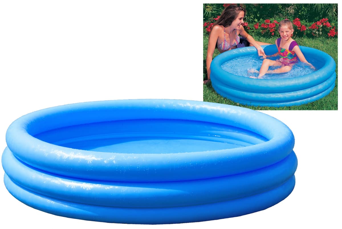 Kandy Toys 45" X 10" 3 Ring Crystal Blue Pool (np) In Polybag.