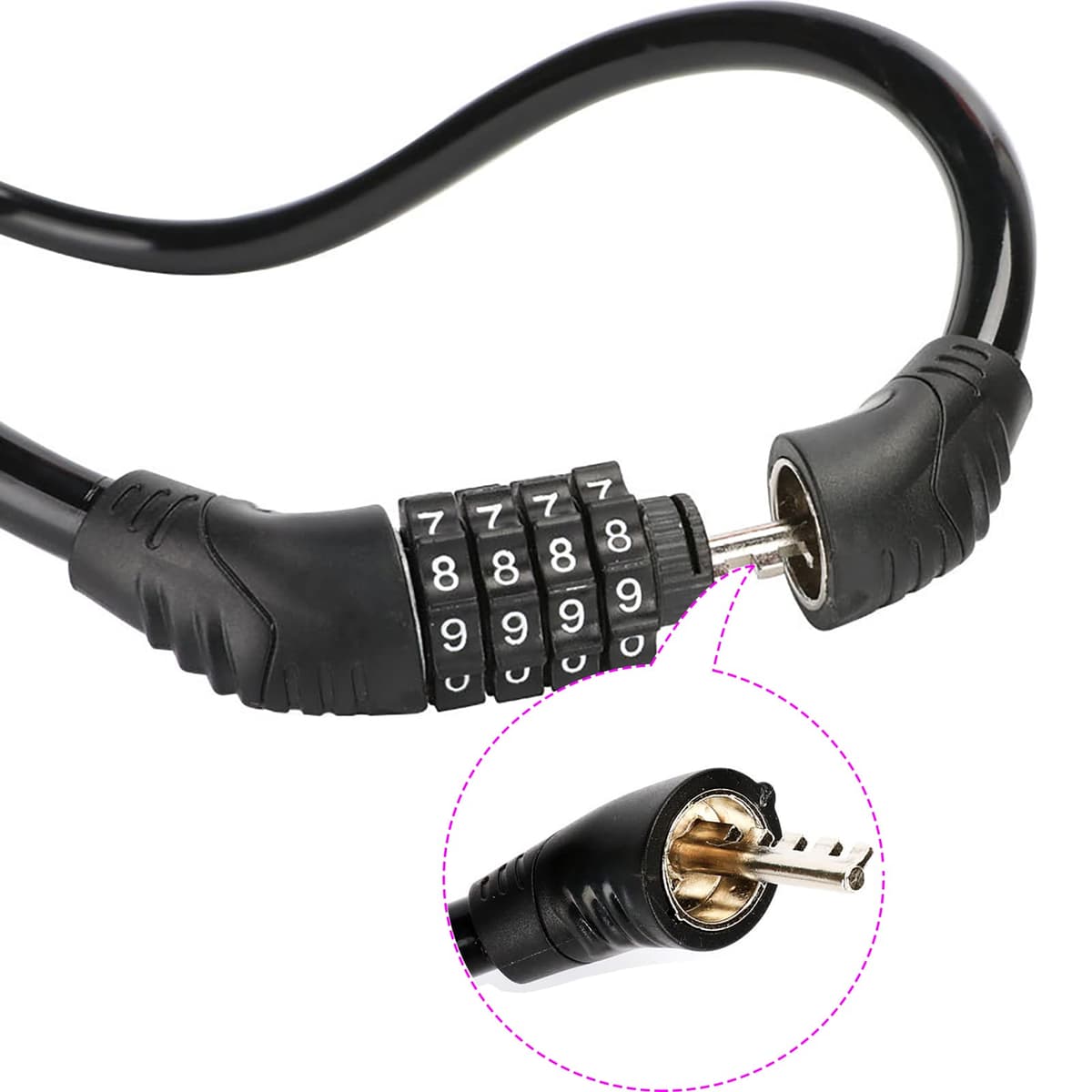 Just Lock It - Multi-Usage 6mm x 1 Mtr Chain with 4 Digit Combination Lock