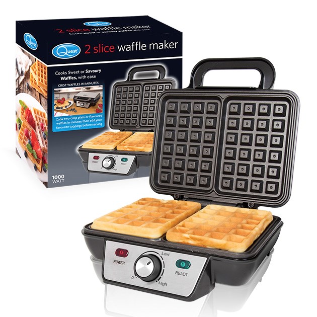 BENROSS QUEST 2 Slice Stainless Steel Waffle Maker (35950) 1000w image
